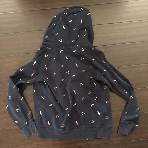 Blue Roots Zip Up Sweatshirt with Swimming People - Picture 2 of 4